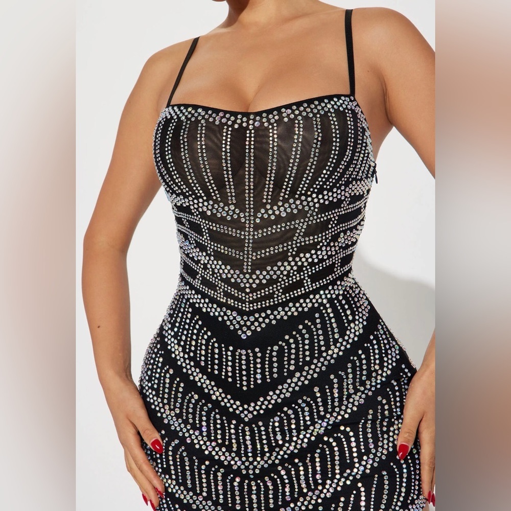Grace Embellished Mini Dress - Picture 3 of 16